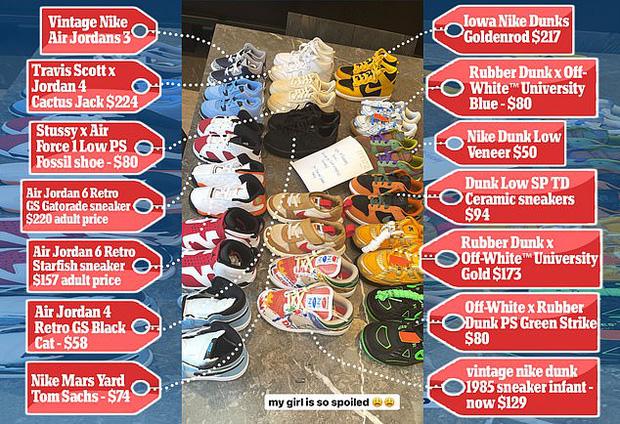 Nữ tỷ phú Kylie Jenner khoe BST giày hiệu của con gái: Mới tập đi đã có cả tủ, đếm sơ sơ tầm... 70 triệu?-3