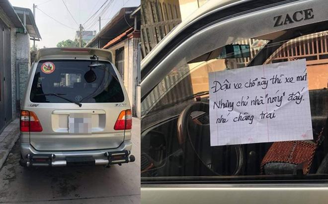 Ô tô đỗ chắn kín cửa, chủ nhà viết tờ giấy dằn mặt nhẹ khiến tài xế đỏ mặt-1