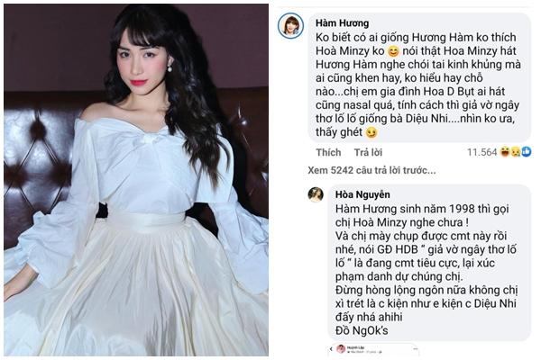 Hòa Minzy Dọa Khởi Kiện Thánh Comment Hàm Hương - 2Sao