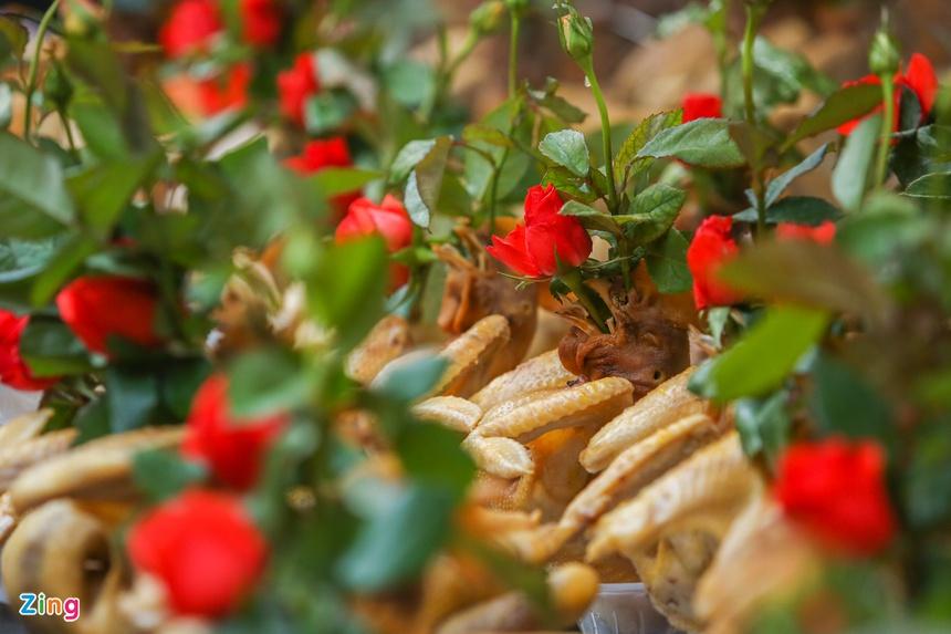 Chen nhau mua gà ngậm hoa hồng cúng giao thừa-3