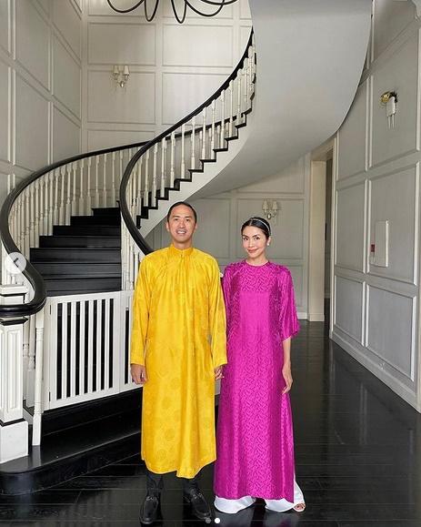 Không còn trung thành áo dài xanh, ông xã Hà Tăng đổi gió với sắc vàng rực rỡ-1