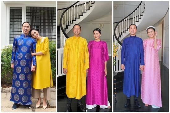 Không còn trung thành áo dài xanh, ông xã Hà Tăng 'đổi gió' với sắc vàng rực rỡ