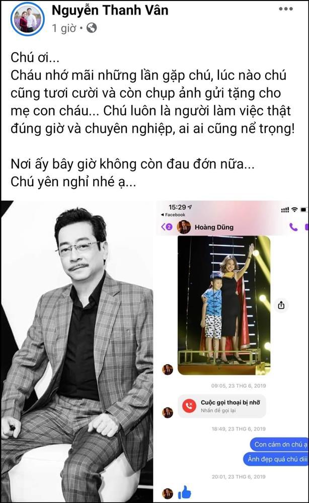 Vân Hugo tức giận kẻ vô tâm trước thông tin NSND Hoàng Dũng qua đời-1