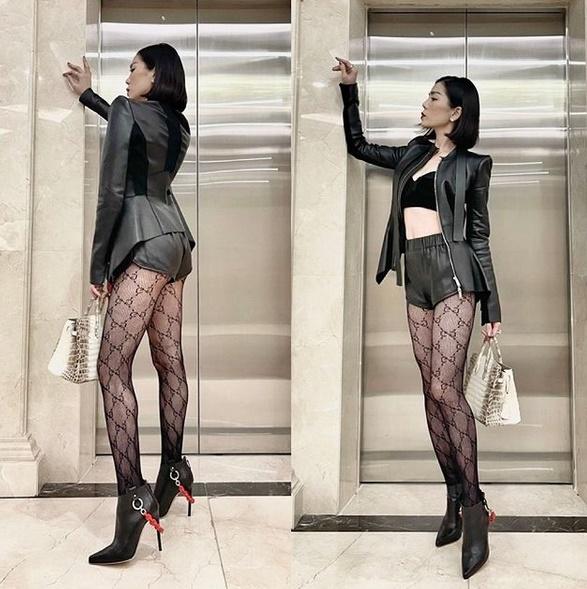 Lệ Quyên khoe eo phẳng ngầm phủ nhận tin đồn bầu bí-3