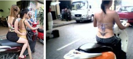 Dẫn theo bé trai đi rút tiền, người phụ nữ khiến dân tình nóng mắt với chiếc quần xuyên thấu-3