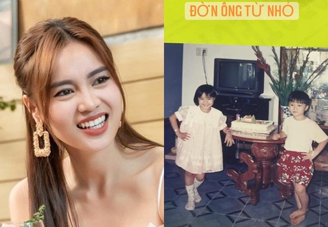 Mở đầu tin sao Việt là hình ảnh thời thơ ấu của Ninh Dương Lan Ngọc do chính cô chia sẻ. Nữ diễn viên đính kèm dòng chữ 