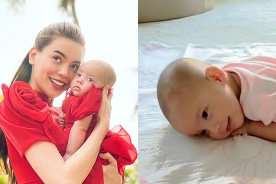 Con gái Hà Hồ nở nụ cười khiến dân mạng 'đứng hình 5s'