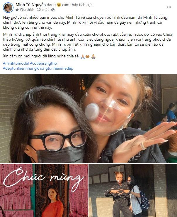 Minh Tú lên tiếng về màn lên đồ hở hang đi lễ chùa đầu năm-3