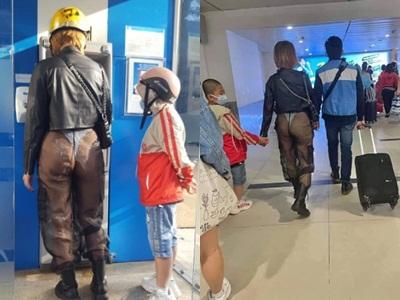 Người phụ nữ nghiện thả rông lăng xê mốt quên áo ngực check-in chốn tâm linh-6