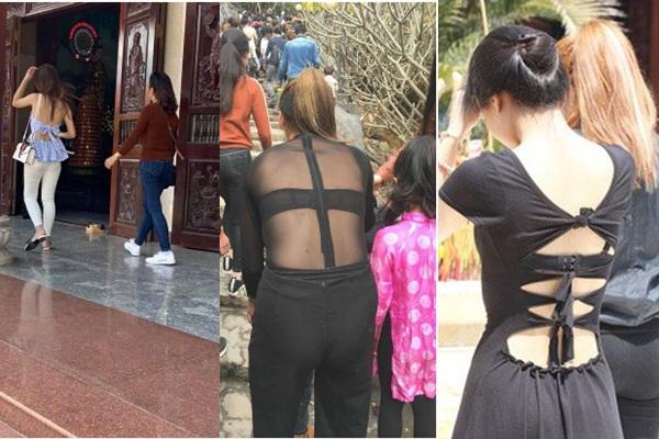 Người phụ nữ nghiện thả rông lăng xê mốt quên áo ngực check-in chốn tâm linh-8