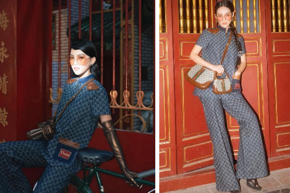 Đụng nguyên cây Gucci với Khánh Linh đã đành, Tiểu Vy còn xào lại luôn concept bộ ảnh?-2