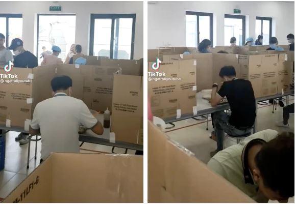 Đi làm khai xuân thấy nhà ăn công ty rất lạ, hoá ra là tận dụng ngăn Cô Vy-1