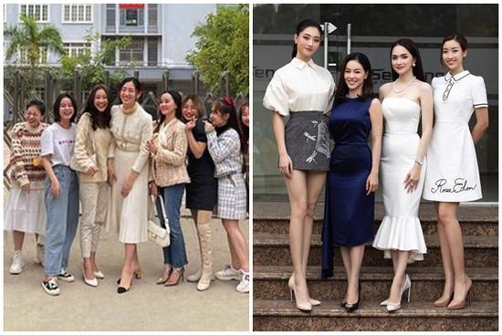 Lương Thùy Linh giống hệt 'người khổng lồ' khi hội ngộ bạn trung học