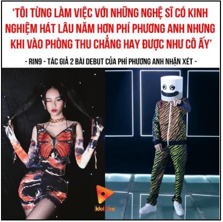 Netizen phẫn nộ RIN9 khen Phí Phương Anh hát trong phòng thu hay hơn nhiều ca sĩ lâu năm-3