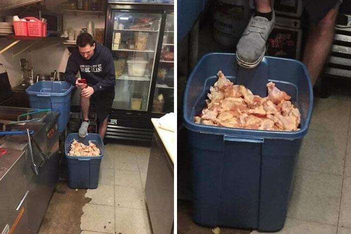 Rùng mình với cảnh chế biến đồ ăn mất vệ sinh tại nhà hàng, đánh đố thực khách-1