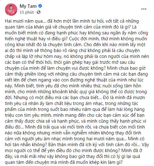 Mỹ Tâm: Thông tin yêu Mai Tài Phến chỉ là câu chuyện chắp vá, lập lờ-4