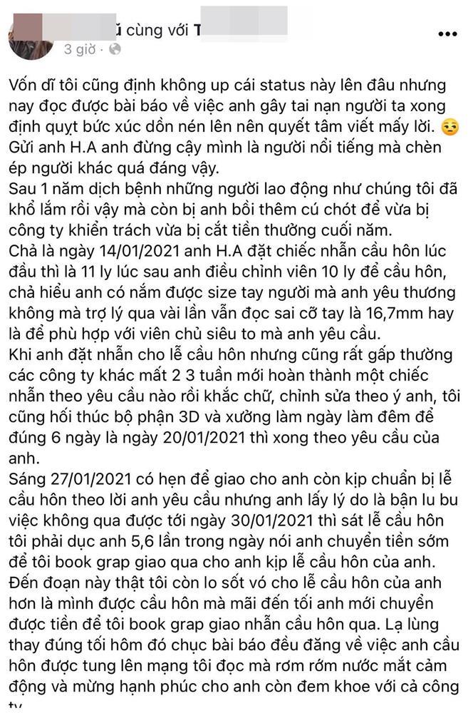 Huỳnh Anh lên tiếng về ồn ào lật kèo mua nhẫn cầu hôn-1