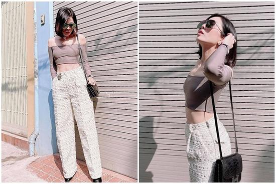 Quần ống suông - item 'ruột' giúp Lệ Quyên hack dáng từ 1m55 lên 1m70