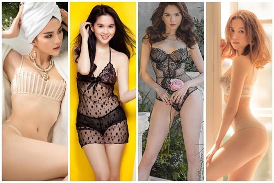 'Bỏng mắt' trước những lần diện nội y ren xuyên thấu của Ngọc Trinh