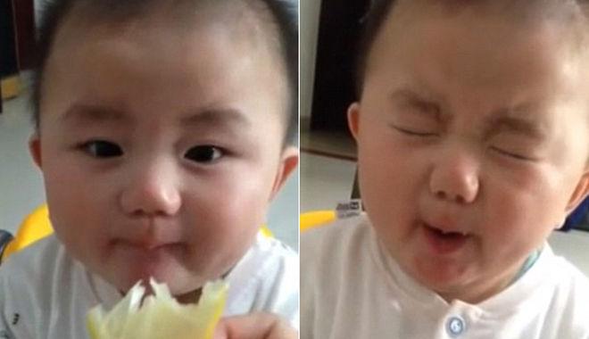 101 biểu cảm của bé khi bị dụ ăn chua khiến ai cũng đổ gục-2