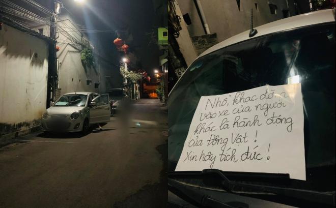 Đỗ xe qua đêm bị người lạ làm bẩn, chủ xe liền chửi xéo với nội dung sốc-3