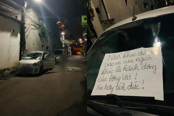 Xôn xao ảnh chiếc xế hộp mới toanh bị hất cả xô sơn đỏ-9