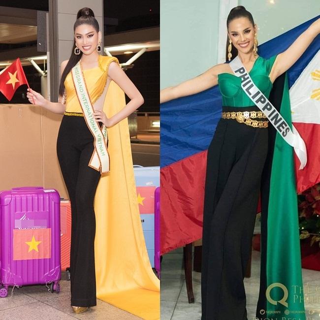 Trang phục xuất trận Miss Grand của Ngọc Thảo bị soi giống Catriona Gray-6