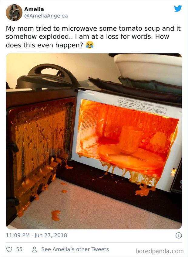 Nàng dâu cho chè lam vào lò vi sóng quay nóng, kết quả chết cười-8