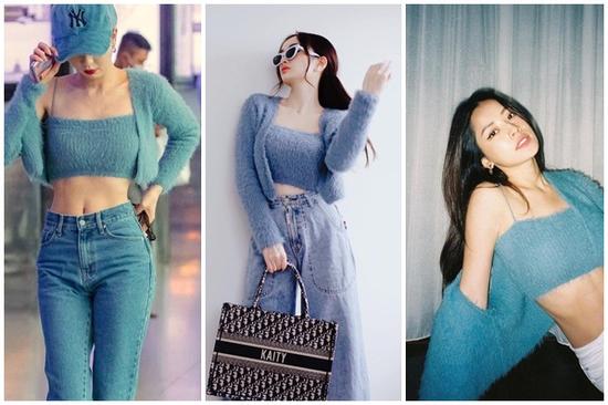 'Đụng hàng' set áo lông: Ngọc Trinh - Chi Pu khoe eo thon, Kaity hack dáng hiệu quả