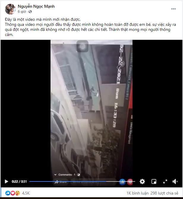 Góc quay cận cảnh anh Nguyễn Ngọc Mạnh đỡ bé gái rơi từ tầng 13-2