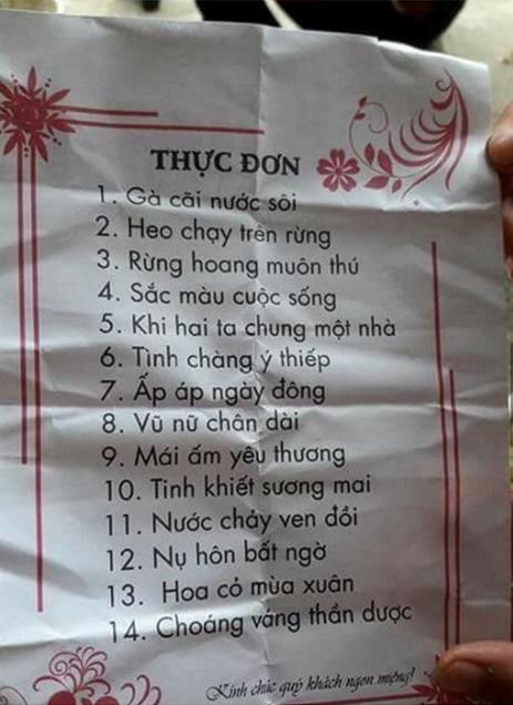 Thực đơn đám cưới đu trends được dân tình rầm rộ truyền tay-6