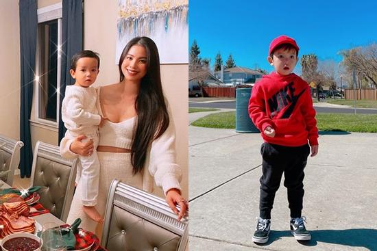 Con trai Phạm Hương lớn nhanh như thổi