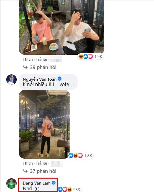 Công Phượng đăng phây tán gẫu Văn Toàn, Lâm Tây thả comment thấy THƯƠNG-3