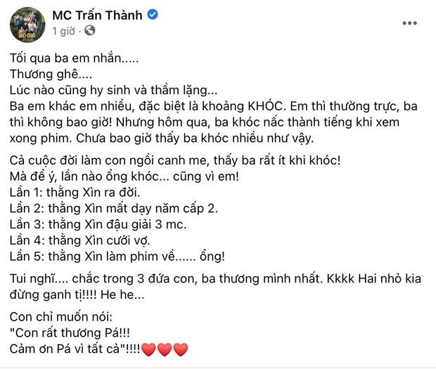 Hari Won viết tâm thư gửi bố chồng, mối quan hệ được hé lộ-1