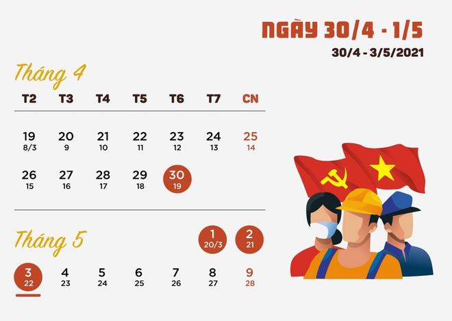 Người dân nghỉ 4 ngày dịp 30/4-1/5-1