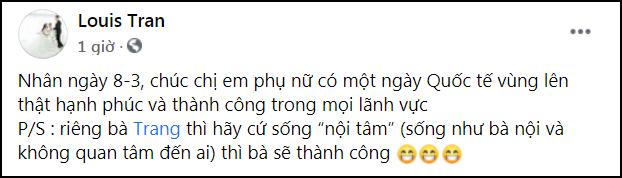 Hết hồn với lời chúc 8/3 Trang Trần từ chồng Việt kiều-2