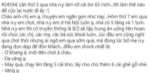 Sang nhà người yêu làm vỡ tivi 40 triệu, chàng trai bẻ lái gây tranh cãi-1
