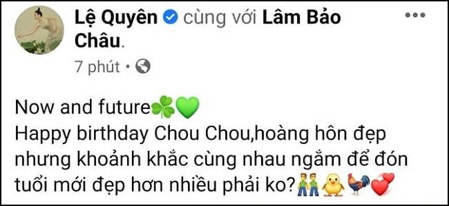 Lệ Quyên mừng sinh nhật Lâm Bảo Châu, nghe là biết yêu mê mệt-1