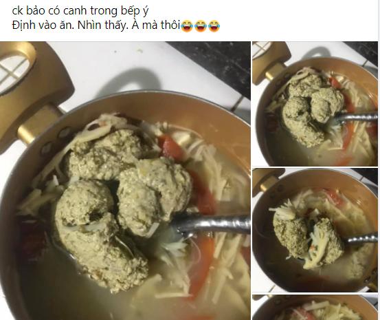 Chồng bảo húp bát canh cho mát, vừa mở nồi vợ hết hồn bỏ chạy-1