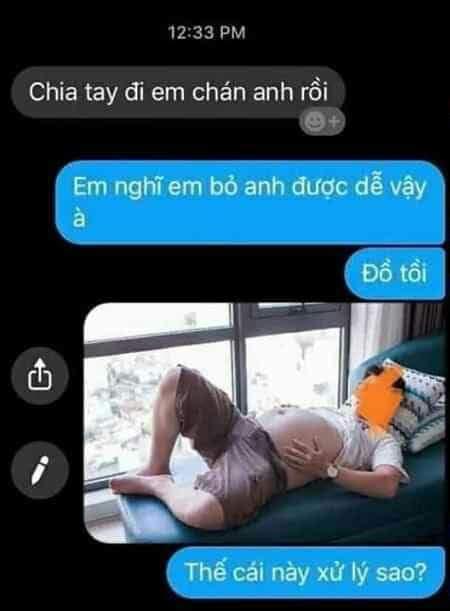 Bạn gái đòi chia tay, thanh niên đưa bụng bầu bắt vạ cười ra nước mắt-2