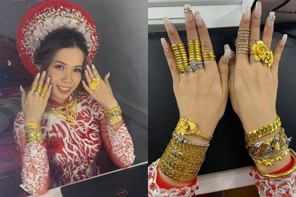 Cô dâu đeo vàng trĩu cổ, bạn thân tiết lộ sốc số của hồi môn-7