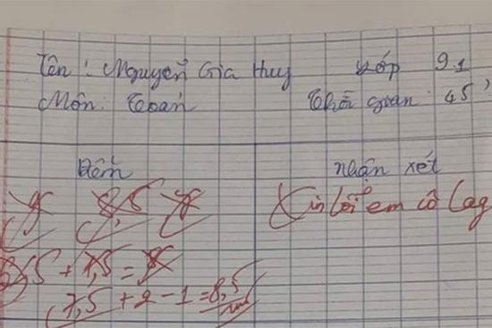 Xôn xao cô giáo chấm nhầm điểm 7 lần, lời xin lỗi phía sau mới bất ngờ