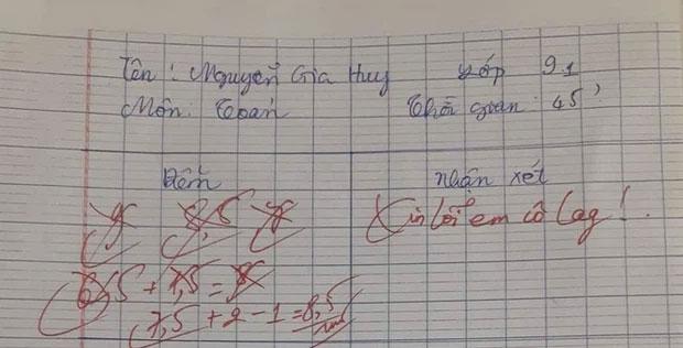 Xôn xao cô giáo chấm nhầm điểm 7 lần, lời xin lỗi phía sau mới bất ngờ-1