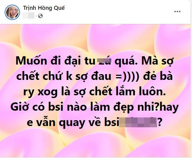 Hồng Quế muốn nâng ngực lần 2: Không sợ đau, chỉ sợ chết-1