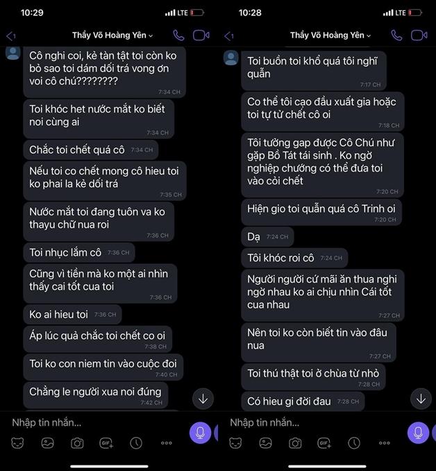 Xôn xao loạt tin nhắn thần y Võ Hoàng Yên cạo đầu, tự tử-2