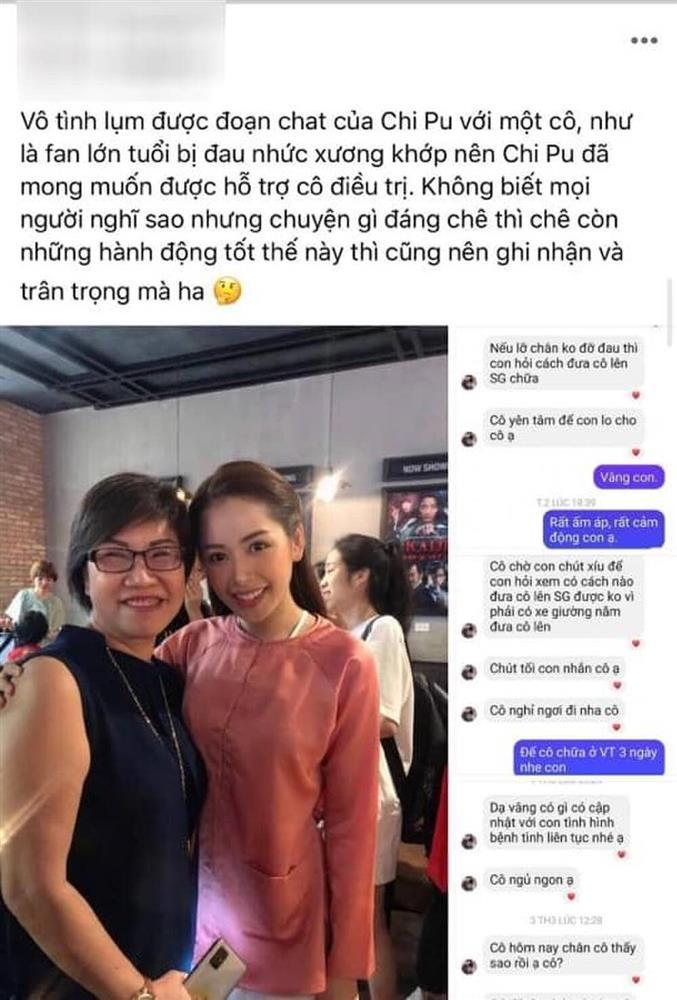 Fan lớn tuổi mắc bệnh xương khớp, Chi Pu lễ phép hỏi han, tận tình muốn hỗ trợ điều trị-1