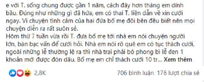 Nhà gái thách cưới 10 triệu, ngày ăn hỏi chú rể chơi lớn khiến cả 2 họ bàng hoàng-1