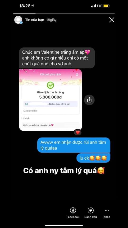 Cô gái đăng ảnh khoe người yêu gửi 5 triệu làm quà, sự thật chẳng thể nhịn cười-1