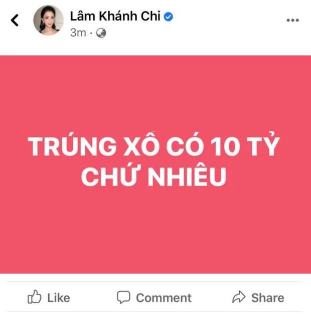 Lâm Khánh Chi tuyên bố trúng xô 10 tỷ, 1 phút sau vội xoá bài-1