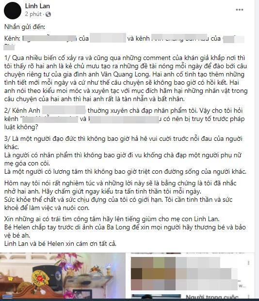 Vợ hai Vân Quang Long công khai kẻ chà đạp nhân phẩm-3